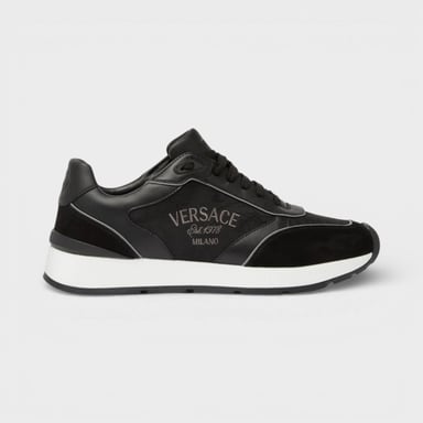 Zapatillas de Cuero Mixto para Hombre Versace Negros