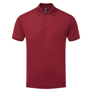 Premier Mens Coolchecker Polo Shirt (Burgundy)