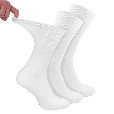 Paquete de 3 Medias Deportivas para Hombres Diabéticos | Medias Cómodas Transpirables sin Compresión