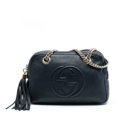 Bolso de hombre de cuero Soho con cadena y cremallera de segunda mano