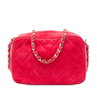 Bolso de cámara de ante acolchado de segunda mano