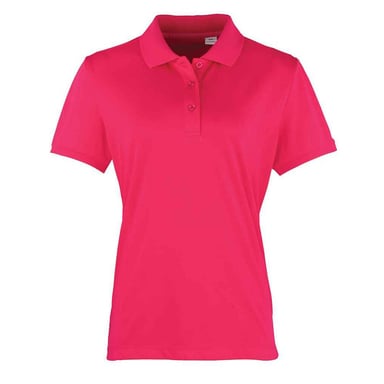 Premier Womens/Ladies Coolchecker Polo Shirt (Hot Pink)
