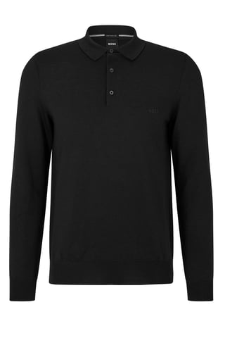 Boss Black Bono-l Long Sleeved Polo Shirt Black
