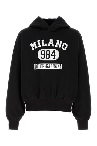 Sudadera de algodón negra