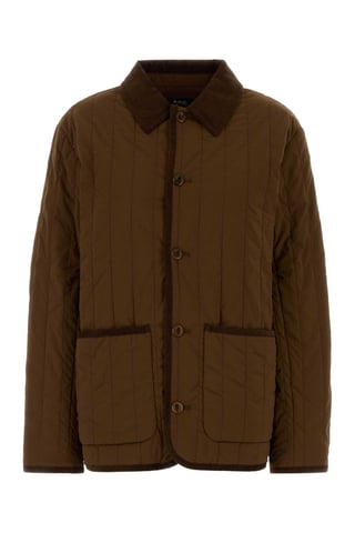 Chaqueta Leone de nailon elástico marrón