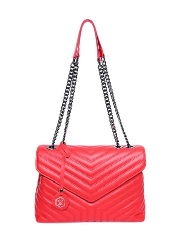 Luisa Vannini Rojo Bolso de cuero