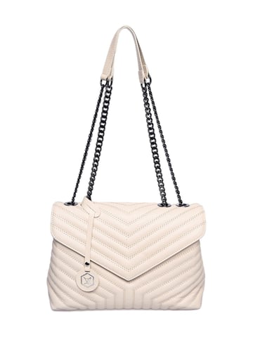 Luisa Vannini Beige Bolso de cuero