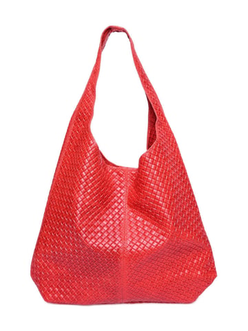 Luisa Vannini Rojo Bolso de cuero