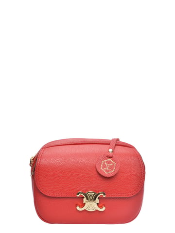 Luisa Vannini Rojo Bolso de cuero