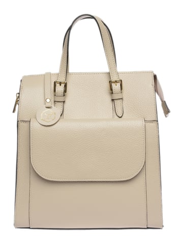 Luisa Vannini Beige Bolso de cuero