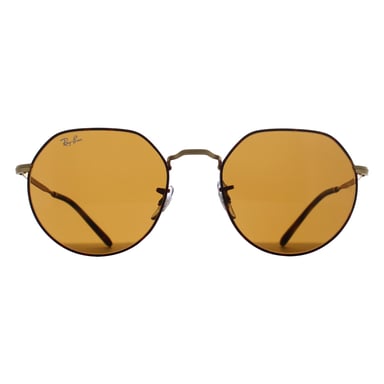 Ray-Ban Redondo Unisex Habana mate sobre mate Arista Oro Marrón RB3565 Jack