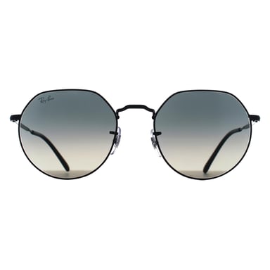 Ray-Ban Redondo Unisex Negro Pulido Gris Gradiente RB3565 Jack