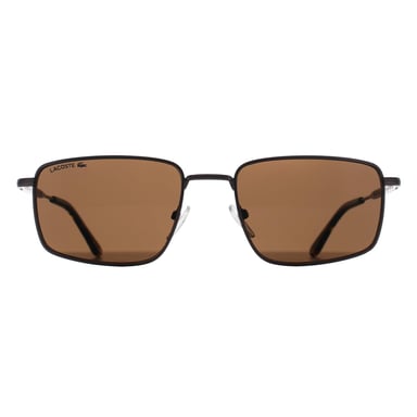 Lacoste Rectángulo Hombre Mate Claro Gunmetal Marrón Gris L277S