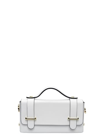 Isabella Rhea Blanco Bolso de cuero