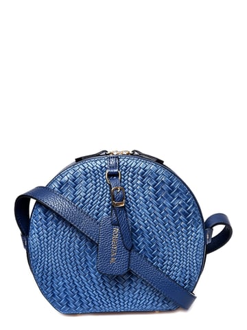Roberta M Azul Bolso de cuero