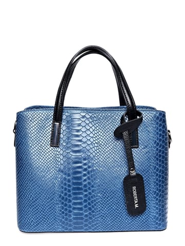 Roberta M Azul Bolso de cuero