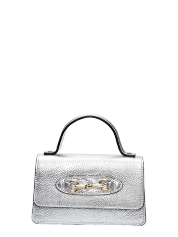 Isabella Rhea Plata Bolso de cuero