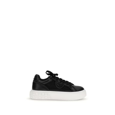 Zapatillas de Plataforma de Cuero de Ternera Negra PINKO Bos Taurus