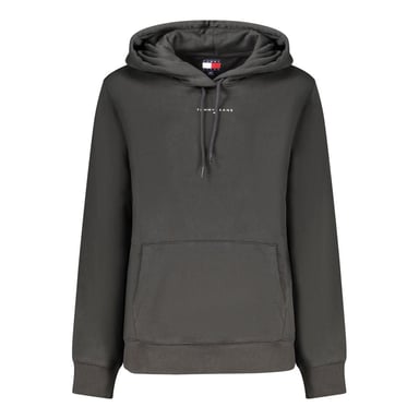 Sudadera con capucha negra de algodón para mujer Tommy Hilfiger