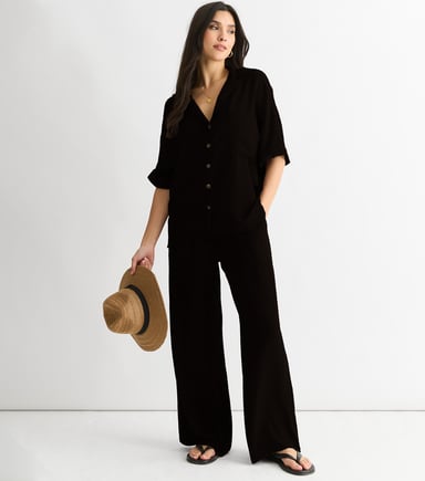 Camisa oversize negra Air Flow