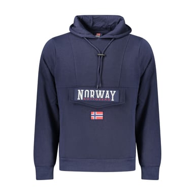 Sudadera con capucha para hombre de algodón azul Noruega 1963
