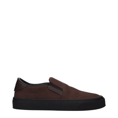 Moncler Mocasines de Piel Marrón Slip-On