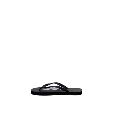 Sandalias de goma flip-flop negras y blancas de Emporio Armani Underwear
