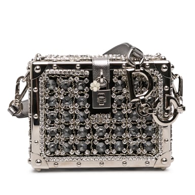 Bolso Dolce de Jacquard con Adornos de Strass de Segunda Mano