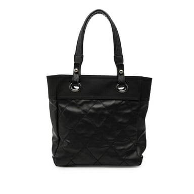Bolsa Tote Biarritz de Lona Acetilada Small Acolchada de Segunda Mano