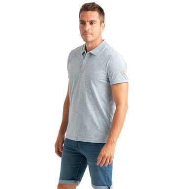 Camisa Polo de Manga Corta para Hombre con Textura y Estampado de Llama PRI2645
