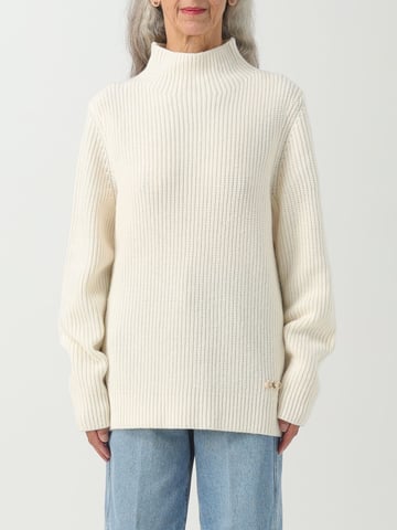 Suéter de merino con cuello alto acanalado