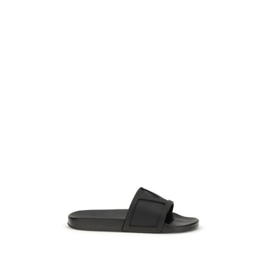 Sandalias de goma negras Valentino Garavani