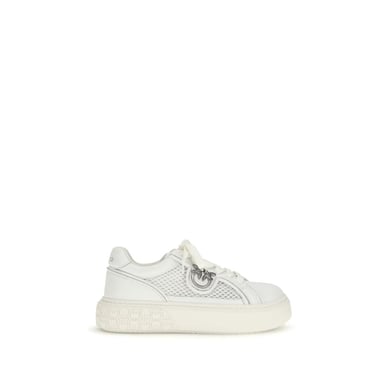 Zapatillas de Plataforma Bos Taurus de Cuero de Ternera Blanca PINKO