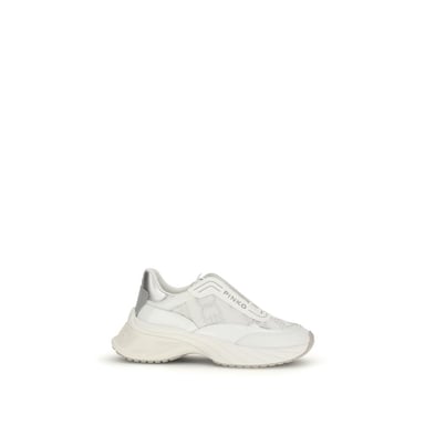 Zapatillas Chunky de Cuero de Ternera Blanco PINKO