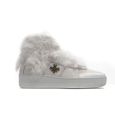 Mr&Mrs Italy Zapatillas de Mujer de Algodón Blanco