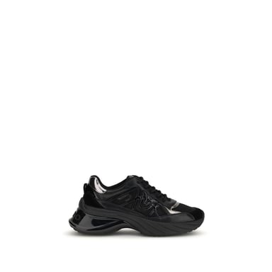 Zapatillas Chunky de Cuero de Ternera Negras PINKO