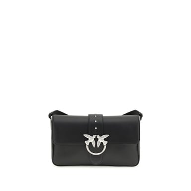 Bolso de Hombro de Cuero Negro PINKO