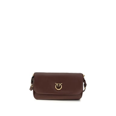 Bolso de Hombro PINKO de Cuero de Ternera Marrón Bos Taurus