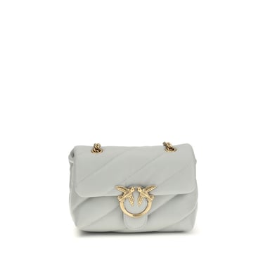 Bolso tipo hombro de piel de ternera gris PINKO Bos Taurus