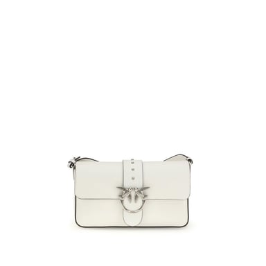 Bolso de hombro de cuero blanco PINKO