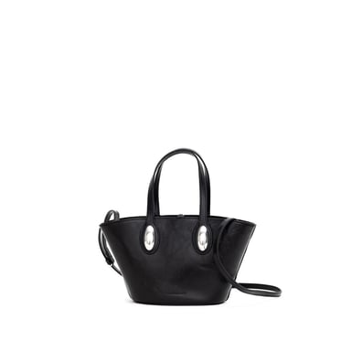 Bolso de hombro de cuero negro Alexander Wang
