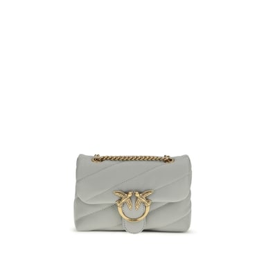 Bolso de Hombro Bos Taurus de Cuero de Ternera Gris PINKO