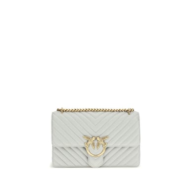 Bolso de Hombro PINKO de Cuero de Ternera Gris Bos Taurus