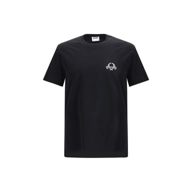 Camiseta de Algodón Negra Moschino