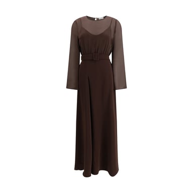 Vestido Casual de Poliéster Marrón P.A.R.O.S.H.