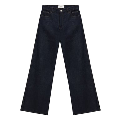 Jeans de algodón azul de talle alto Coperni