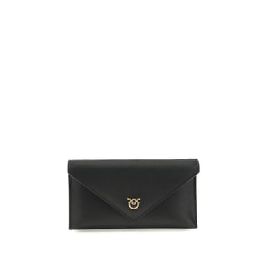 PINKO Bolso de mano Bos Taurus de piel de ternera negra