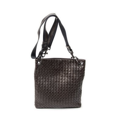Bottega Veneta Square Flat Messenger  en Brown Cuero de ternero