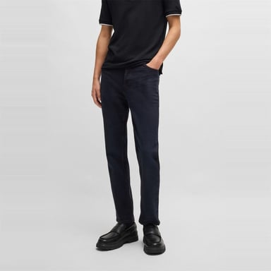 Men's Boss Tapered-Fit Jeans in Dark Blue