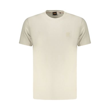 Camiseta de algodón beige para hombres Hugo Boss